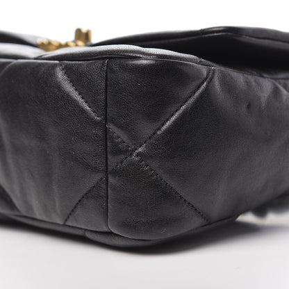 Chanel Goatskin Quilted Medium 19 Flap Black 9 of 11