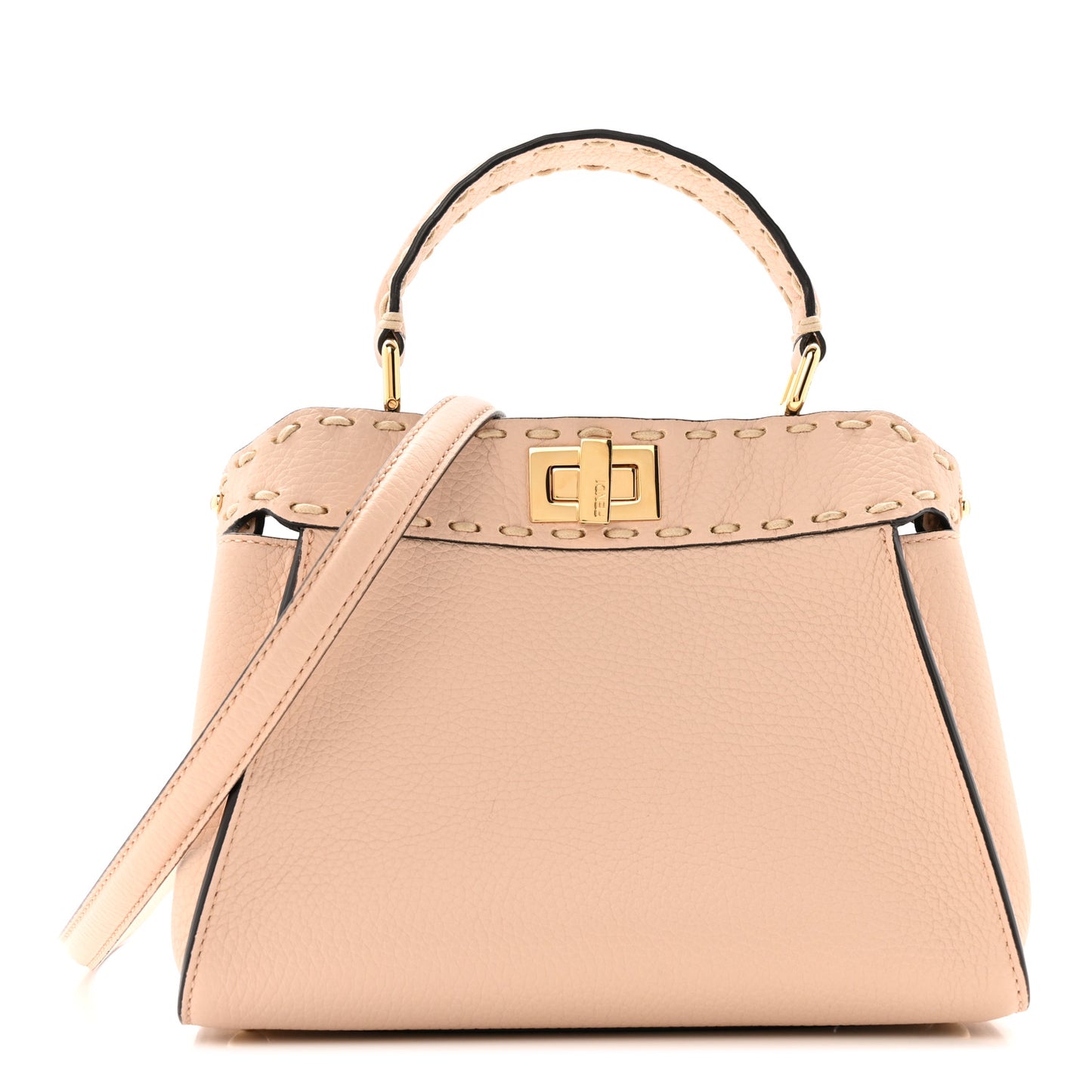 Cuoio Romano Selleria Mini Peekaboo Iconic Satchel Rosa Plaster