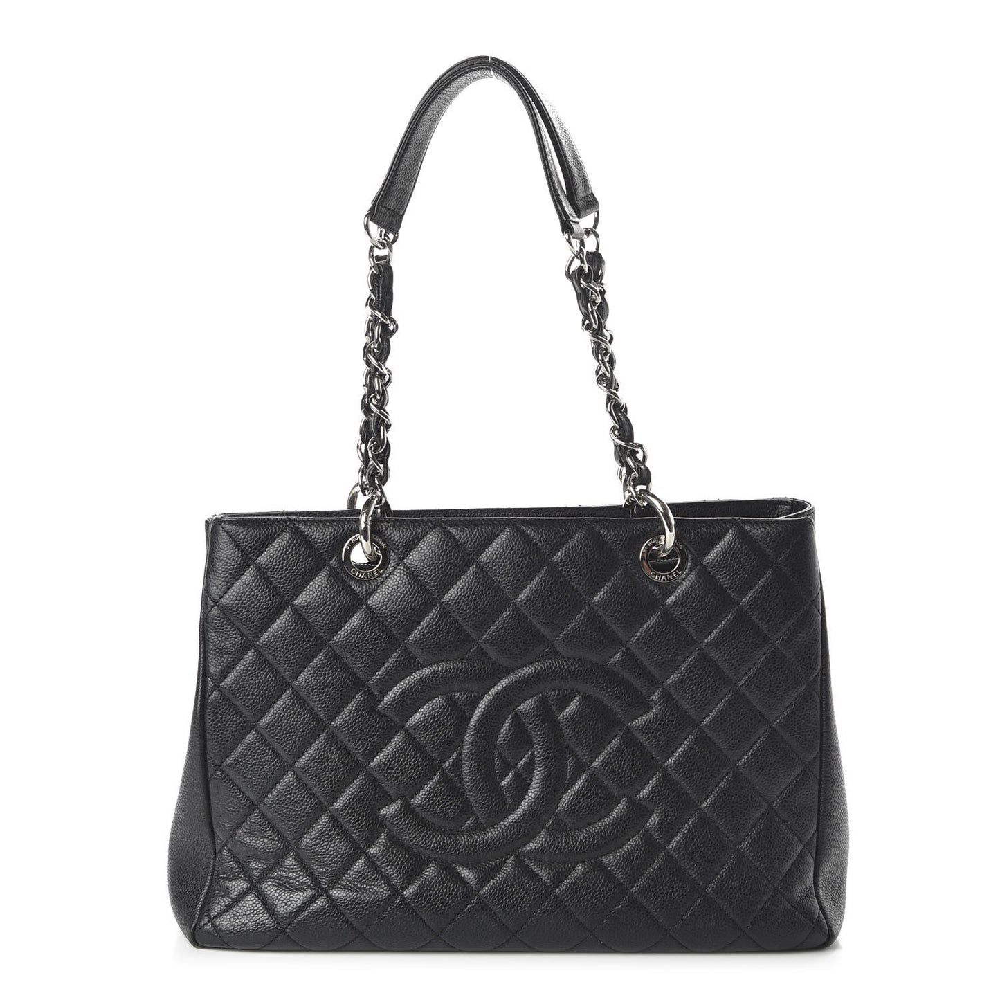Caviar Quilted Grand Shopping Tote GST Black