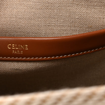 Celine Canvas Calfskin Small Cabas Thais Beige Black White 6 of 9