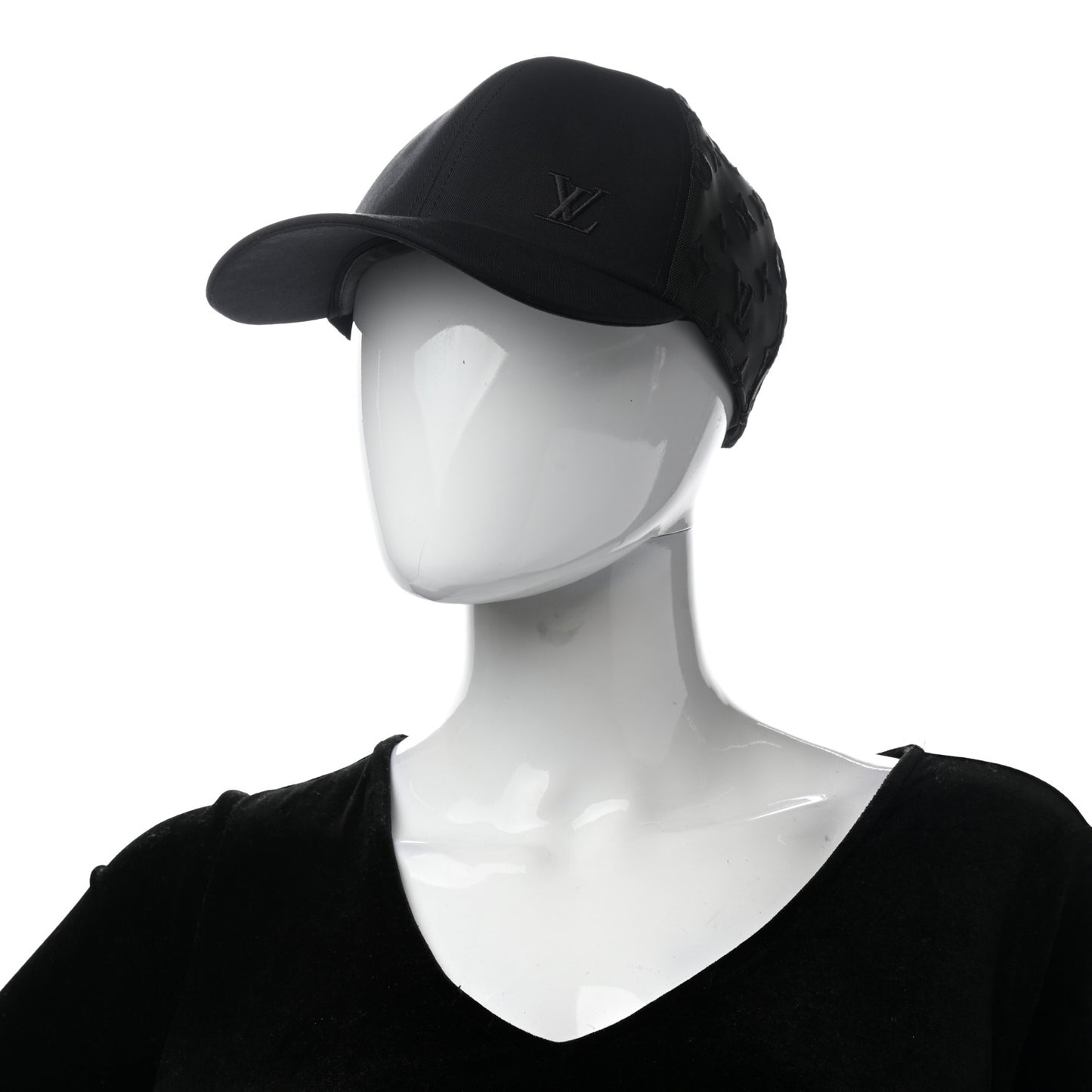 Monogram Mesh Cotton Cap M Black