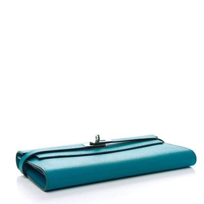 Hermes Epsom Kelly Longue Wallet Bleu Izmir 4 of 7