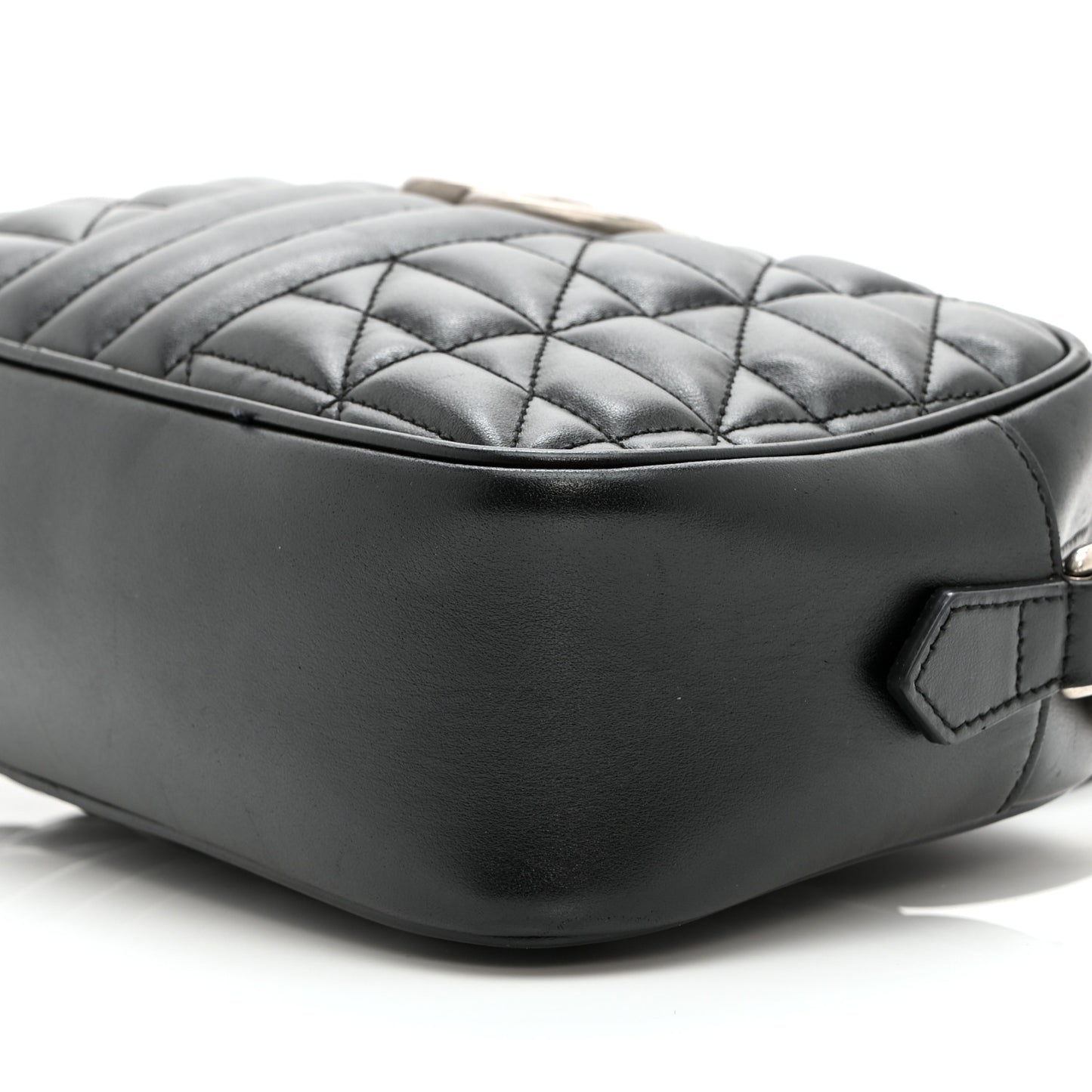 Calfskin Matelasse Aria Small GG Marmont Chain Shoulder Bag Black