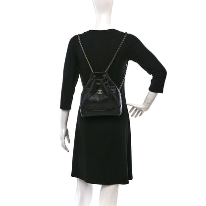 Chanel Aged Calfskin Quilted Small Gabrielle Backpack Black 2 of 9