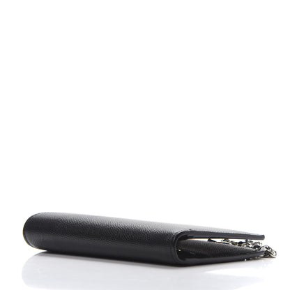 Saint Laurent Grain De Poudre North South Chain Wallet Black 4 of 6