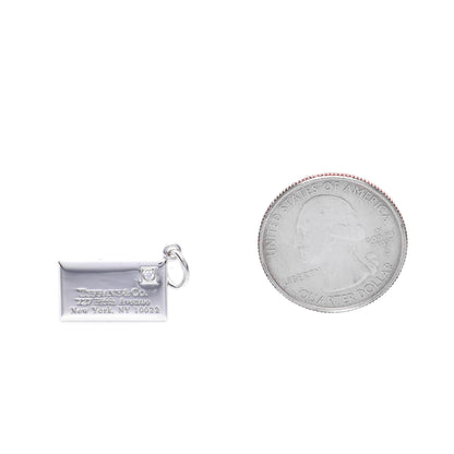 Tiffany Sterling Silver Diamond Envelope Charm 3 of 4