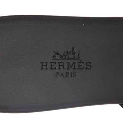 Hermes Rubber Chaine d'Ancre Rivage Sandals 39 Black 5 of 8
