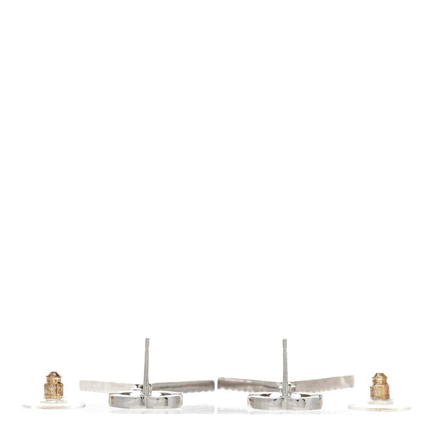 Chanel Crystal CC No 5 Star Drop Earrings Silver 3 of 7