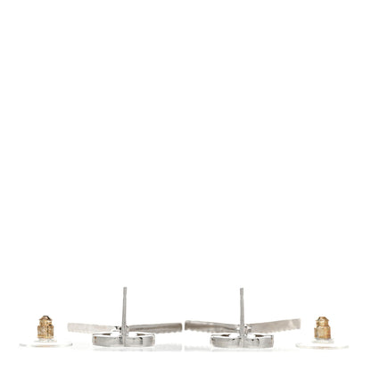Chanel Crystal CC No 5 Star Drop Earrings Silver 3 of 7