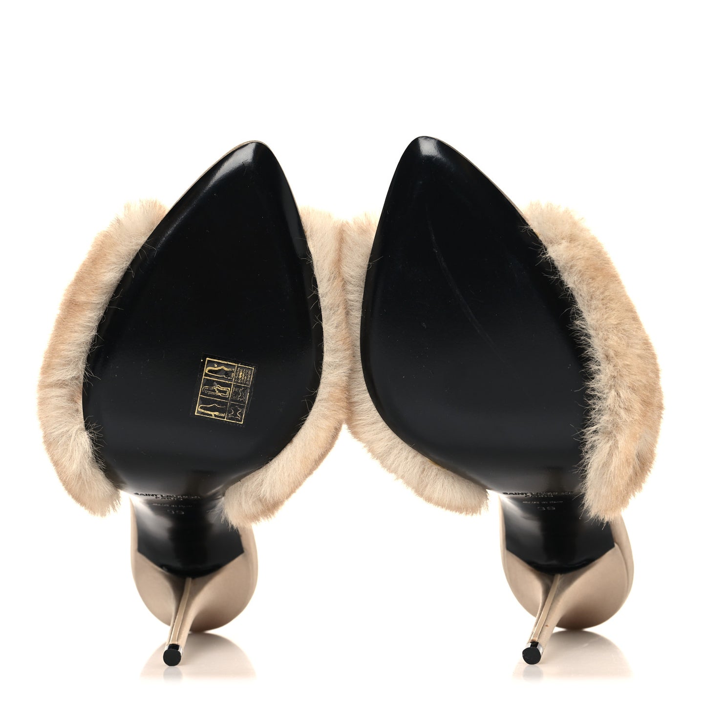 Faux Fur La 16 Mule Sandals 39 Light Beige
