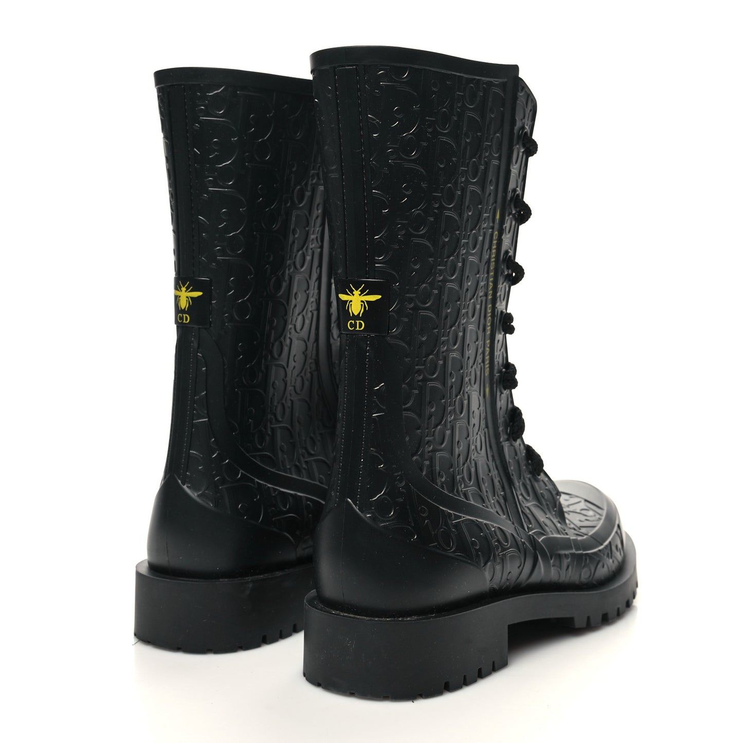 Oblique Rubber Diorcamp Boots 36 Black