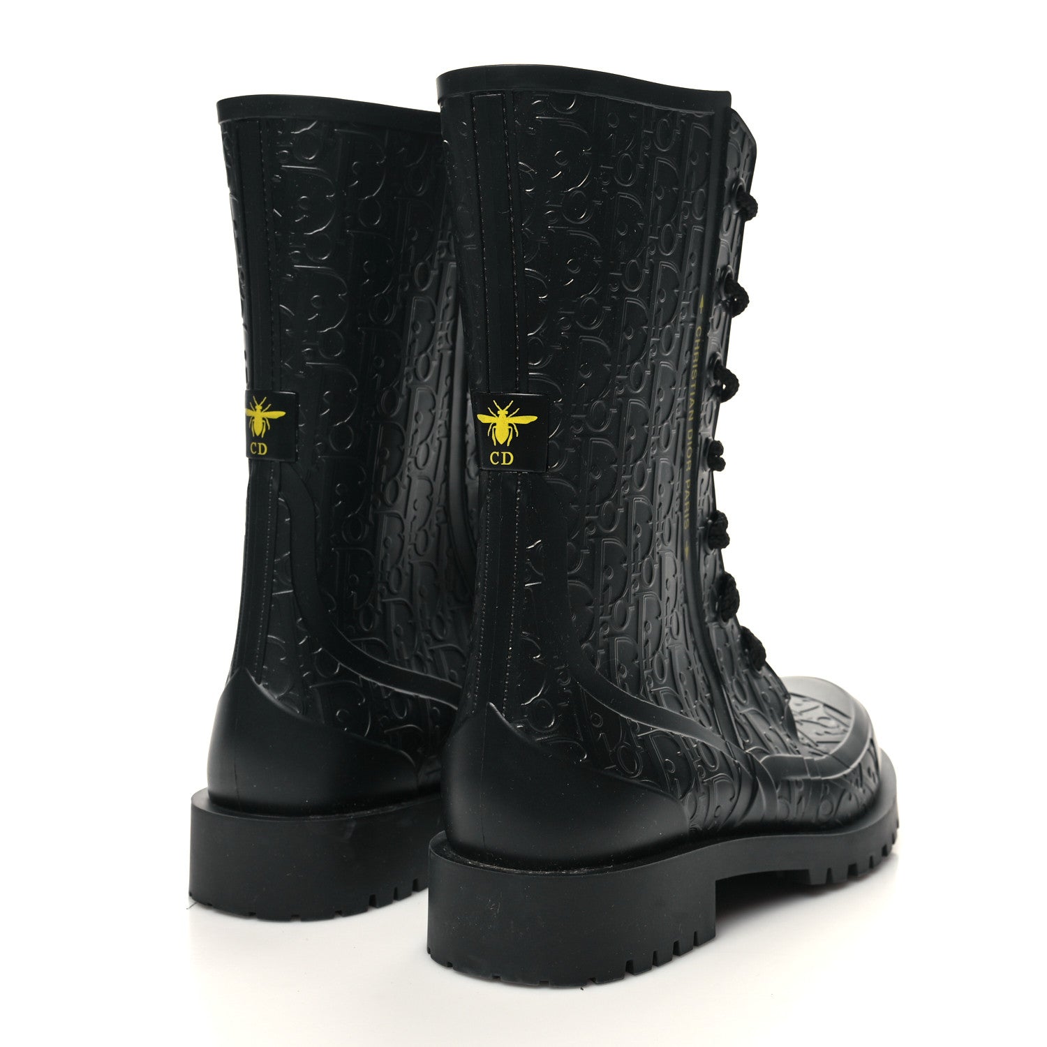 Christian Dior Oblique Rubber Diorcamp Boots 36 Black 4 of 7