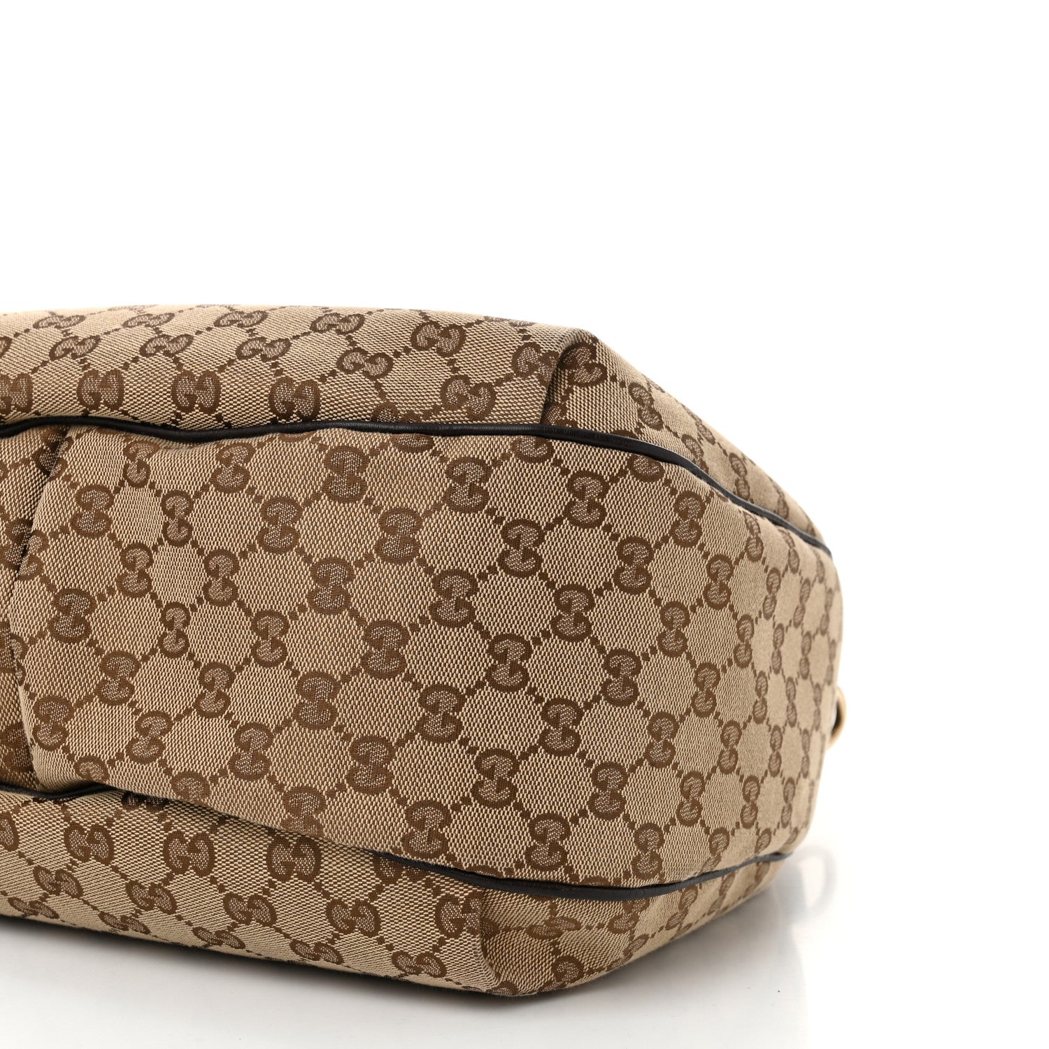Gucci Monogram Web Medium Dressage Hobo Dark Brown 10 of 11
