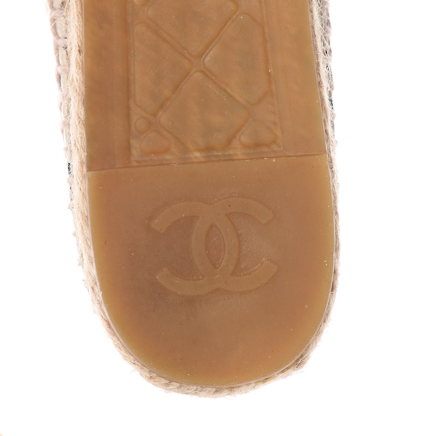 Lambskin Printed CC Espadrilles 39 White Black