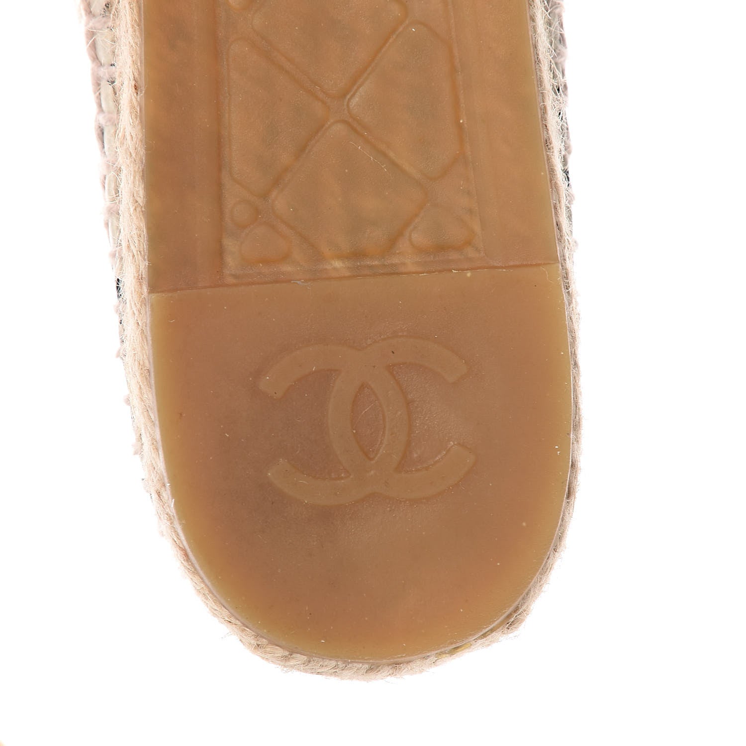 Chanel Lambskin Printed CC Espadrilles 39 White Black 9 of 10