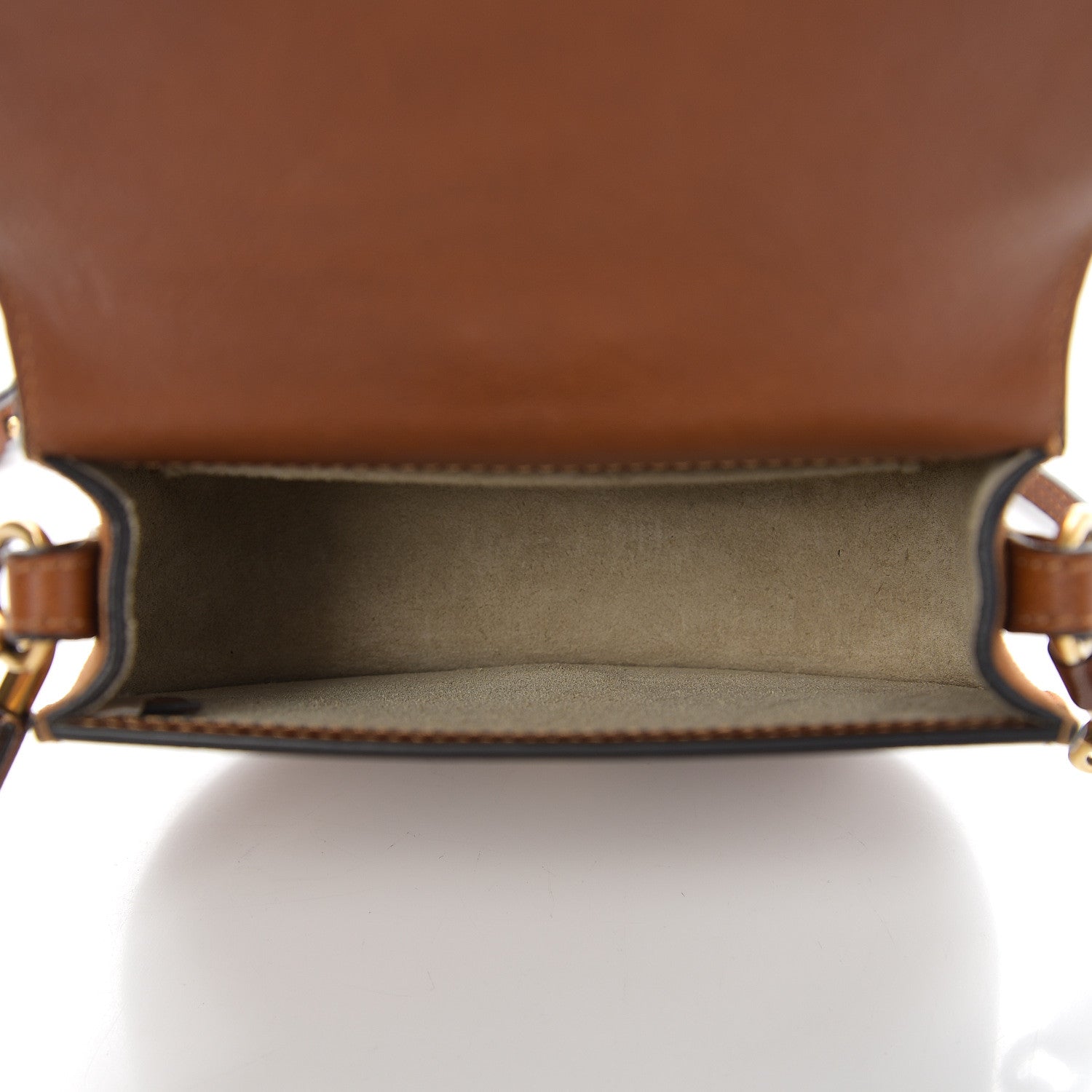 Chloe Calfskin Suede Small Nile Bracelet Bag Caramel 4 of 8