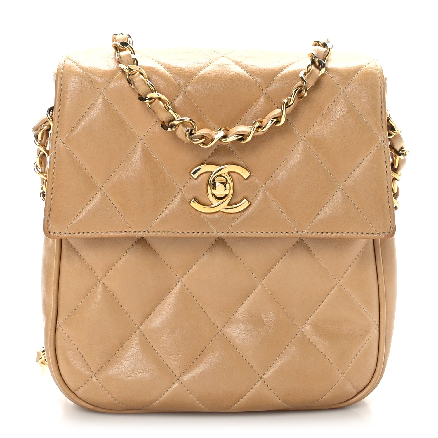 Chanel Lambskin Quilted Extra Mini Flap Beige 1 of 10