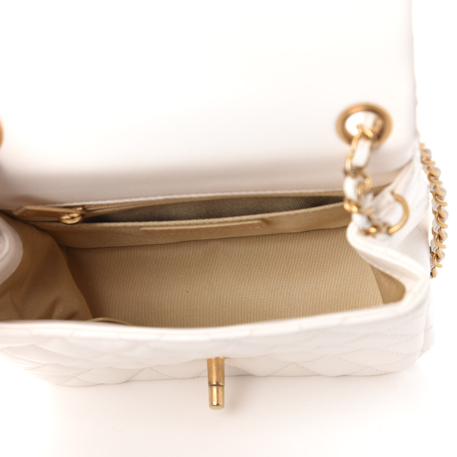Chanel Lambskin Quilted Mini Romance Square Flap White 5 of 11
