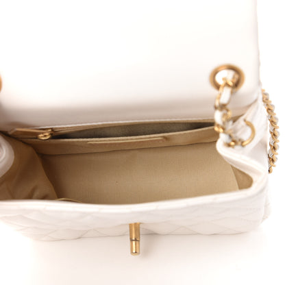 Chanel Lambskin Quilted Mini Romance Square Flap White 5 of 11