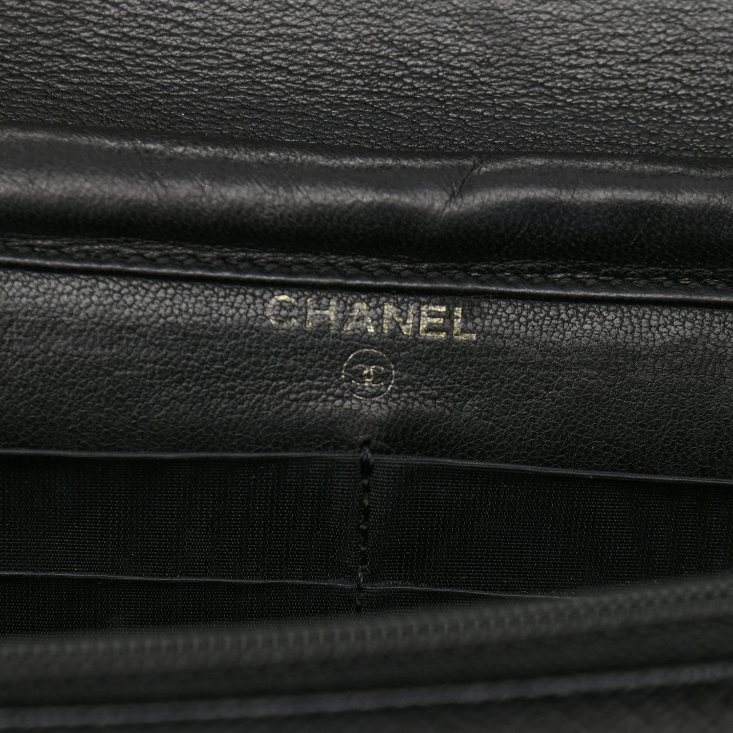 Chanel Caviar CC Wallet On Chain WOC Black 5 of 10