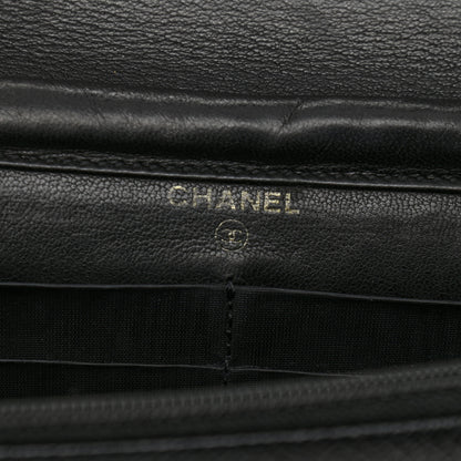 Chanel Caviar CC Wallet On Chain WOC Black 5 of 10
