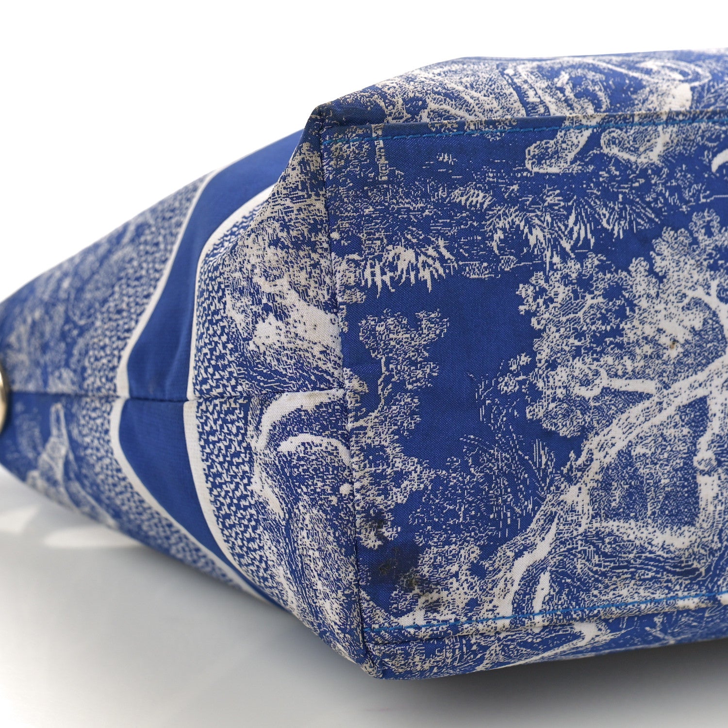 Christian Dior Technical Fabric Toile De Jouy DiorTravel Nomad Pouch Fluorescent Blue 9 of 10