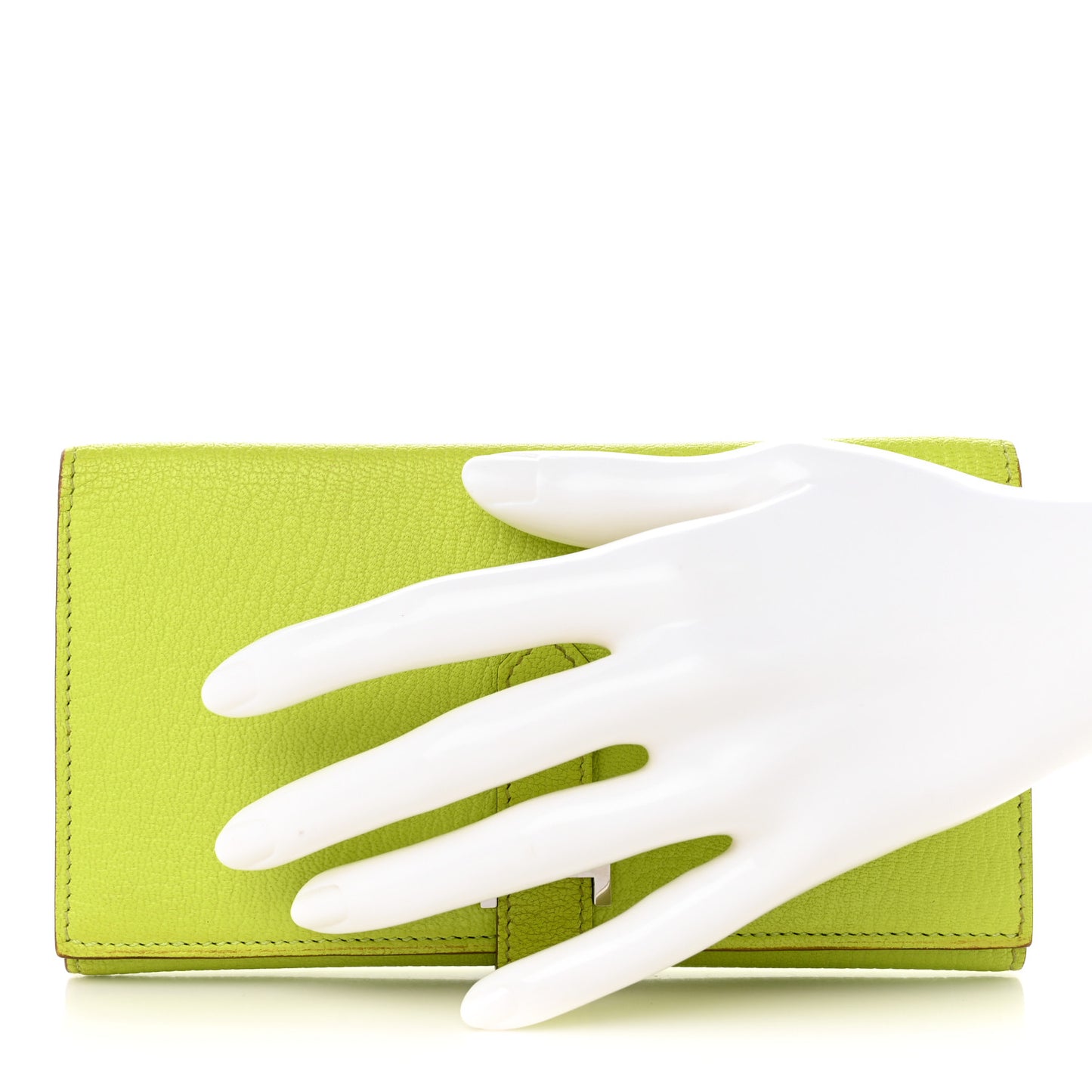 Chevre Mysore Tri-Fold Bearn Wallet Lime