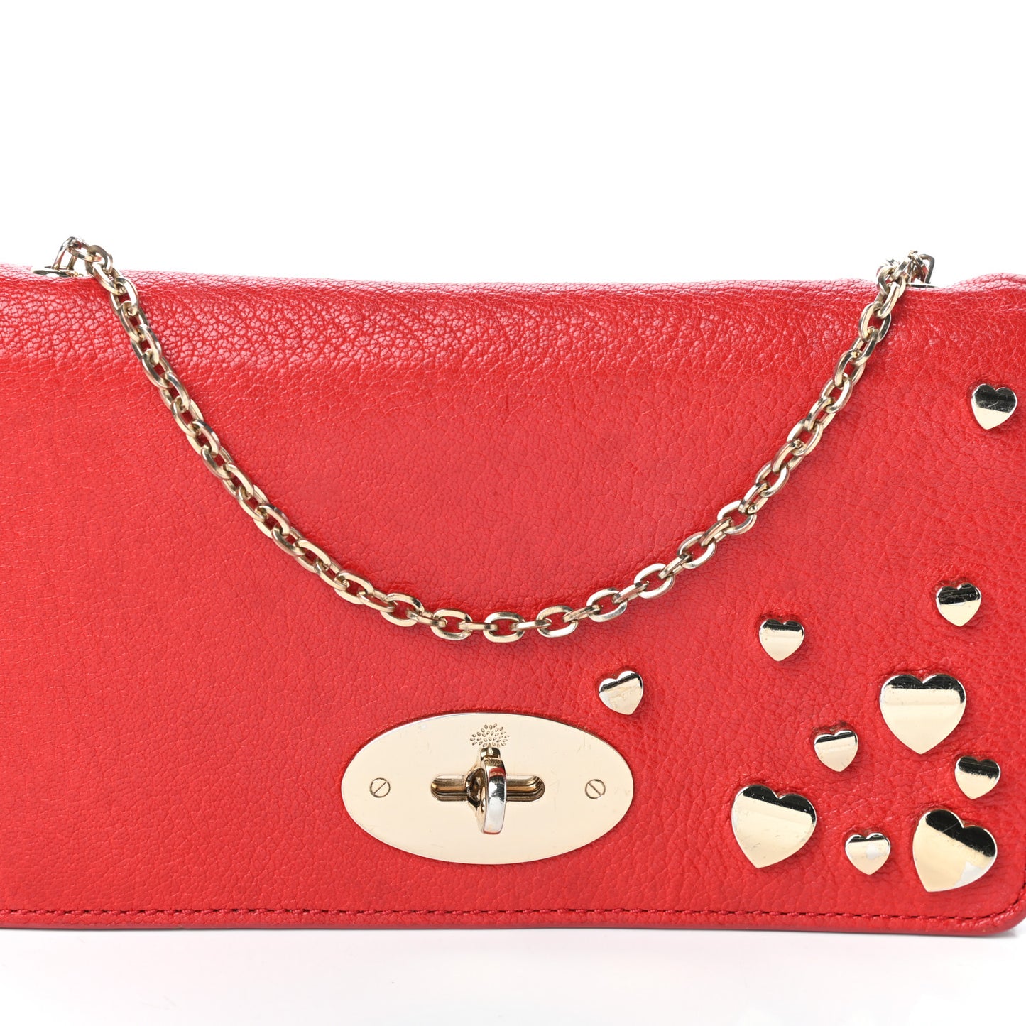 Grainy Print Valentines Heart Bayswater Clutch Wallet Tomato Red