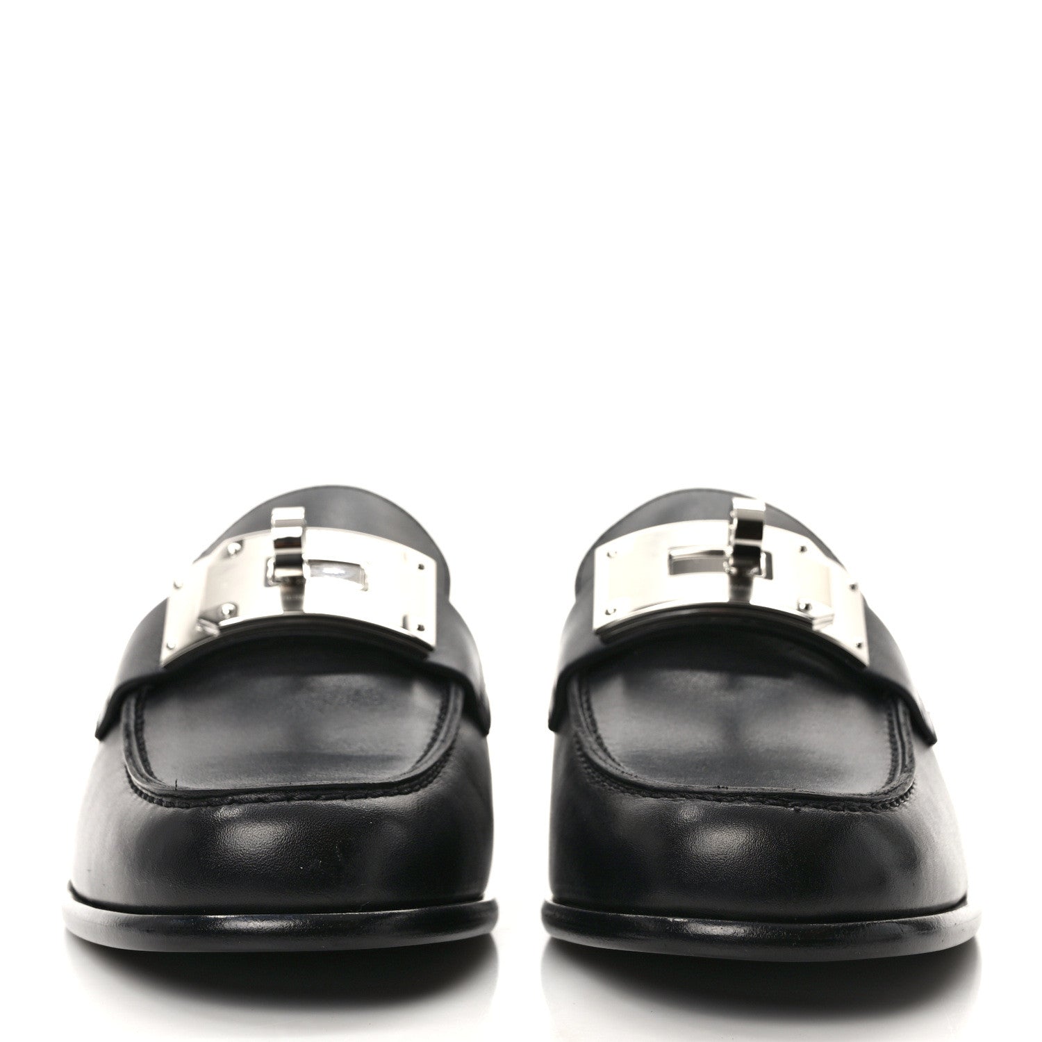 Hermes Calfskin Iota Mules 38.5 Black 2 of 8