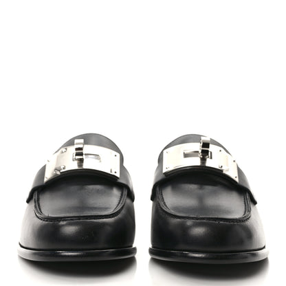 Hermes Calfskin Iota Mules 38.5 Black 2 of 8