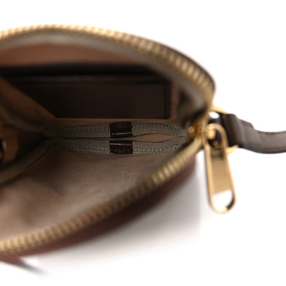 Gucci GG Supreme Monogram Textured Calfskin Retro Interlocking G Phone Crossbody Bag Ebony Brown Sugar 6 of 11