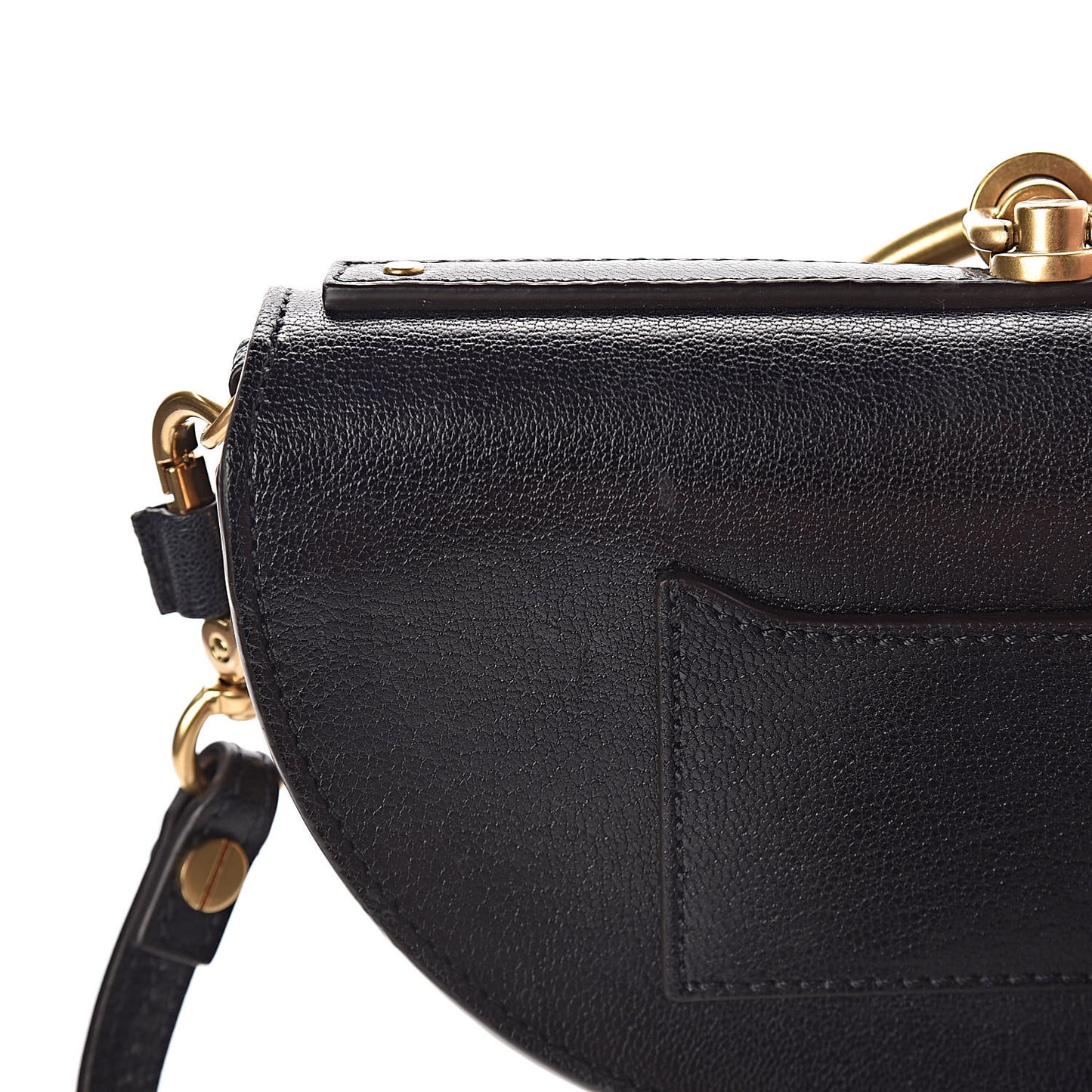Calfskin Small Nile Bracelet Minaudiere Bag Black