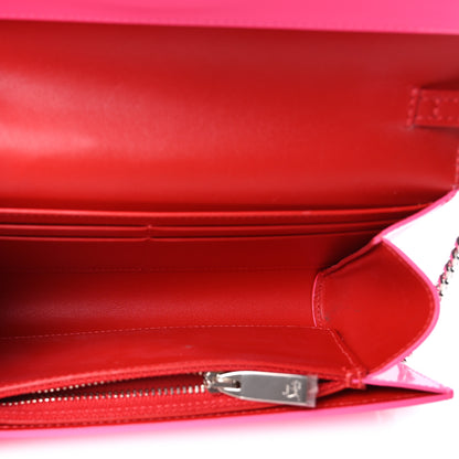 Christian Louboutin Patent Calfskin Loubi54 Crossbody Clutch Fluo Pink 5 of 10