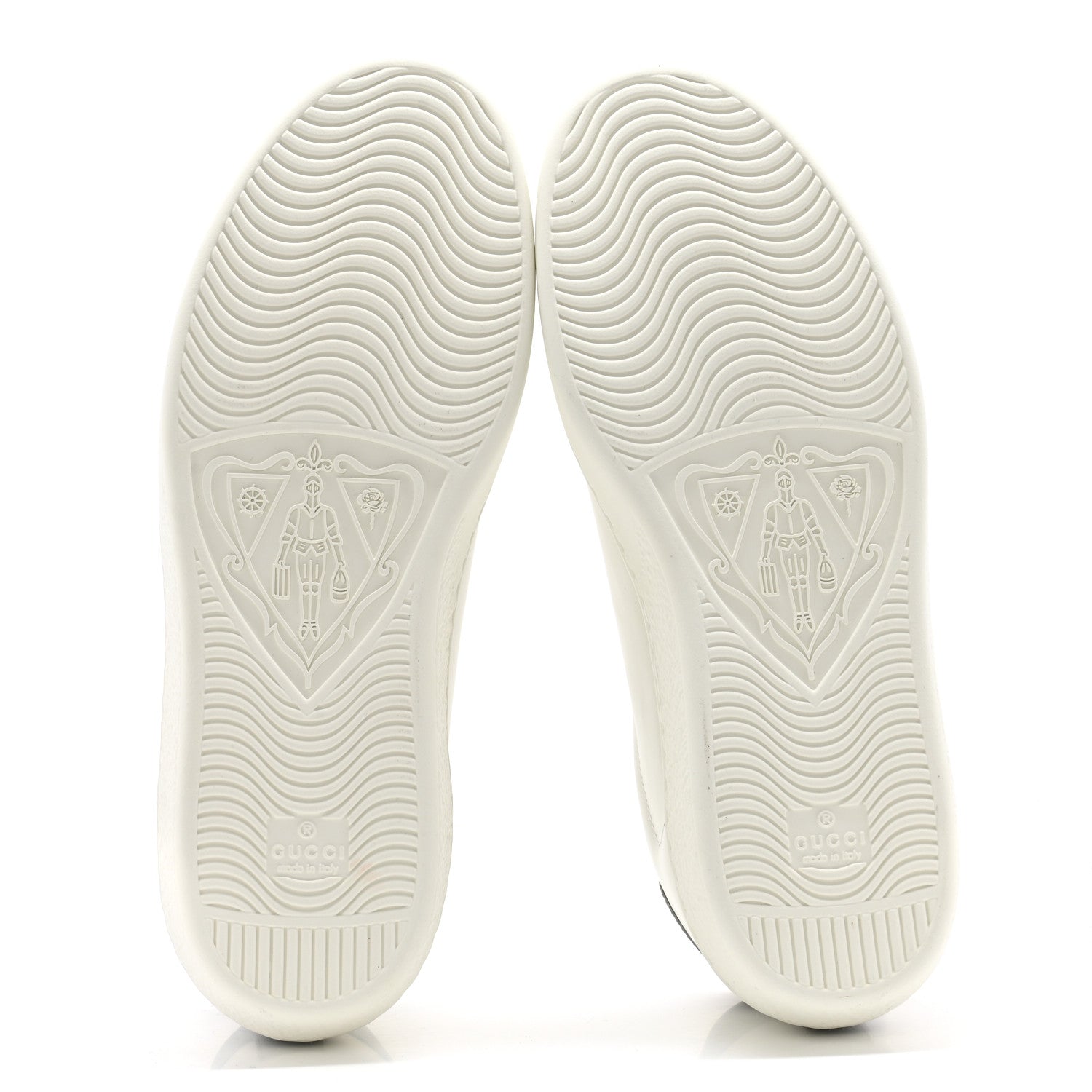 Gucci Calfskin Interlocking G Perforated Mens Ace Sneakers 8 White Grey Sky 5 of 10