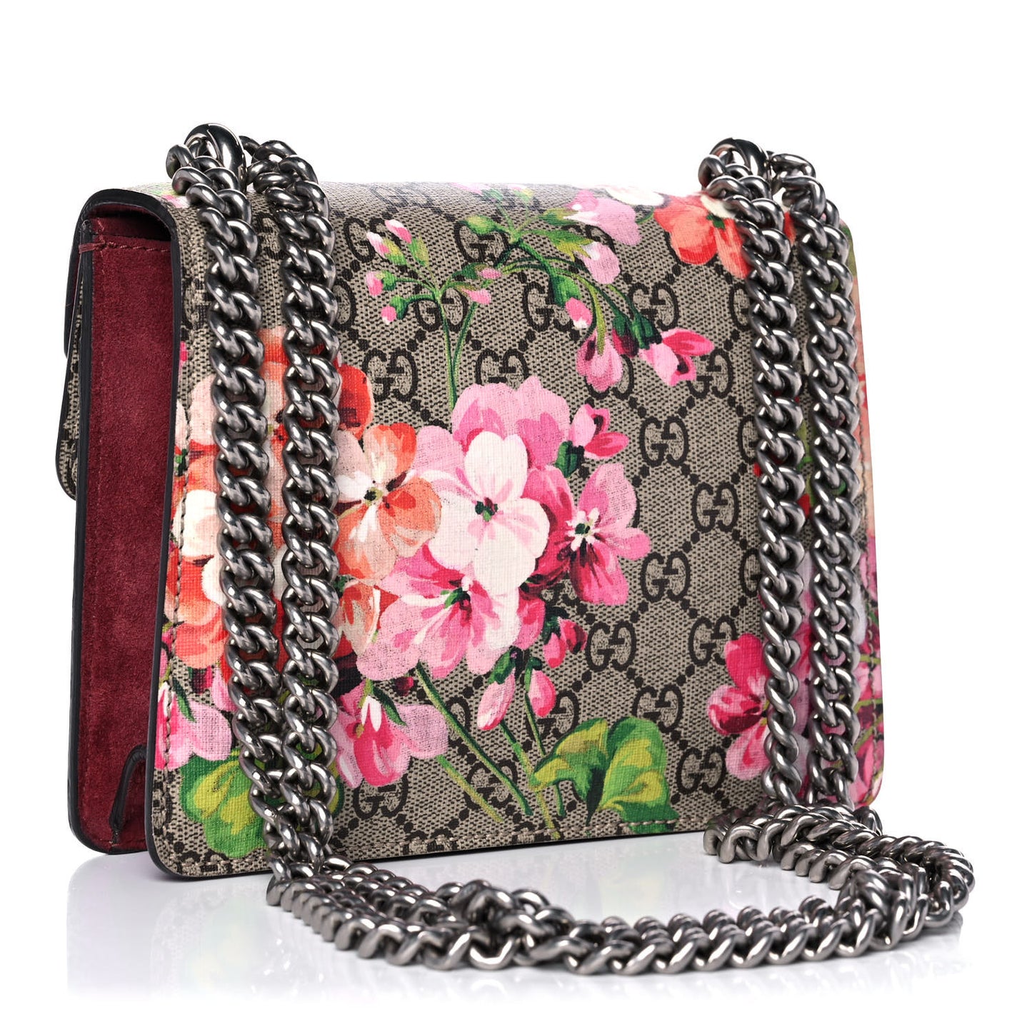 GG Supreme Monogram Blooms Mini Dionysus Shoulder Bag Beige Multicolor Dry Rose
