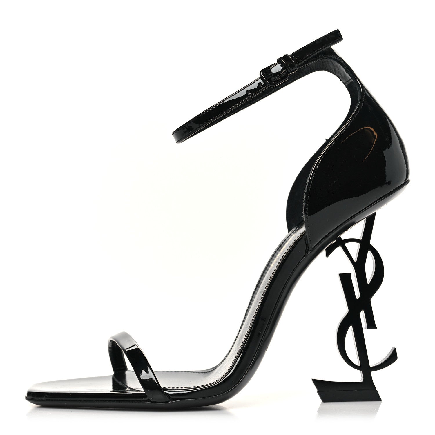 Saint Laurent Vernice Chiffon Opyum 110 Sandals 36.5 Black 1 of 10