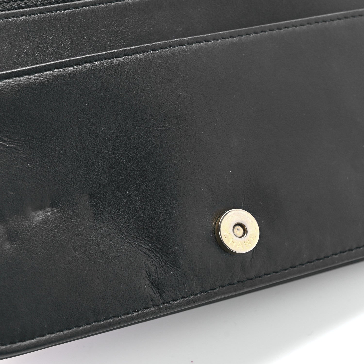 Chanel Aged Calfskin Quilted Gabrielle Wallet On Chain WOC Beige Black 12 of 12