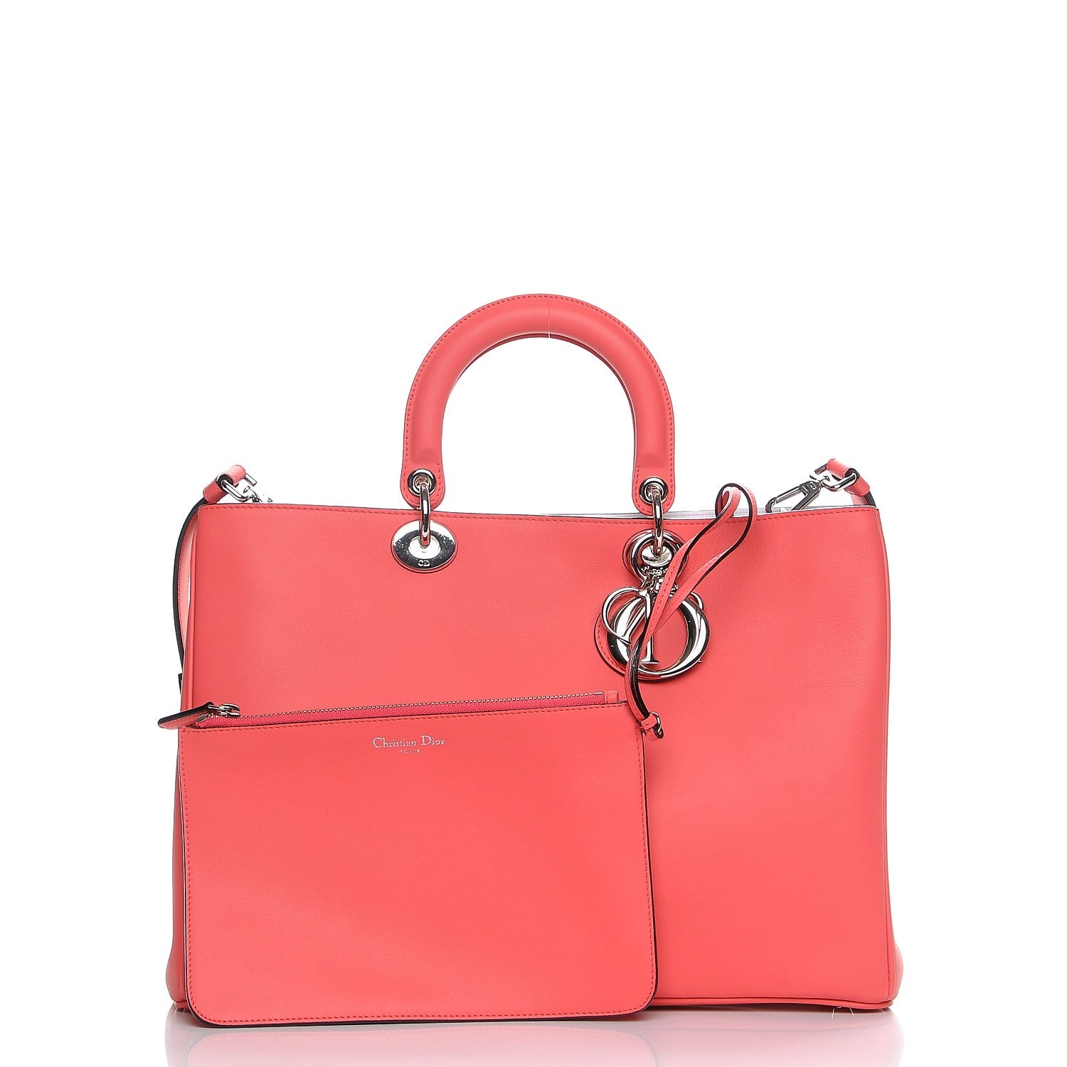 Christian Dior Smooth Calfskin Large Diorissimo Tote Light Coral 6 of 12
