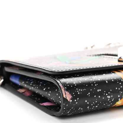 Louis Vuitton Calfskin Splash Print Twist Chain Wallet Black 7 of 8