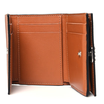 Loewe Grained Calfskin Anagram Trifold Wallet Tan 5 of 11