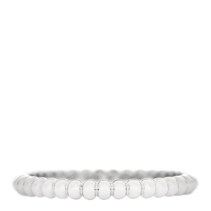 Van Cleef & Arpels 18K White Gold Small Perlee Ring 53 6.25 1 of 4