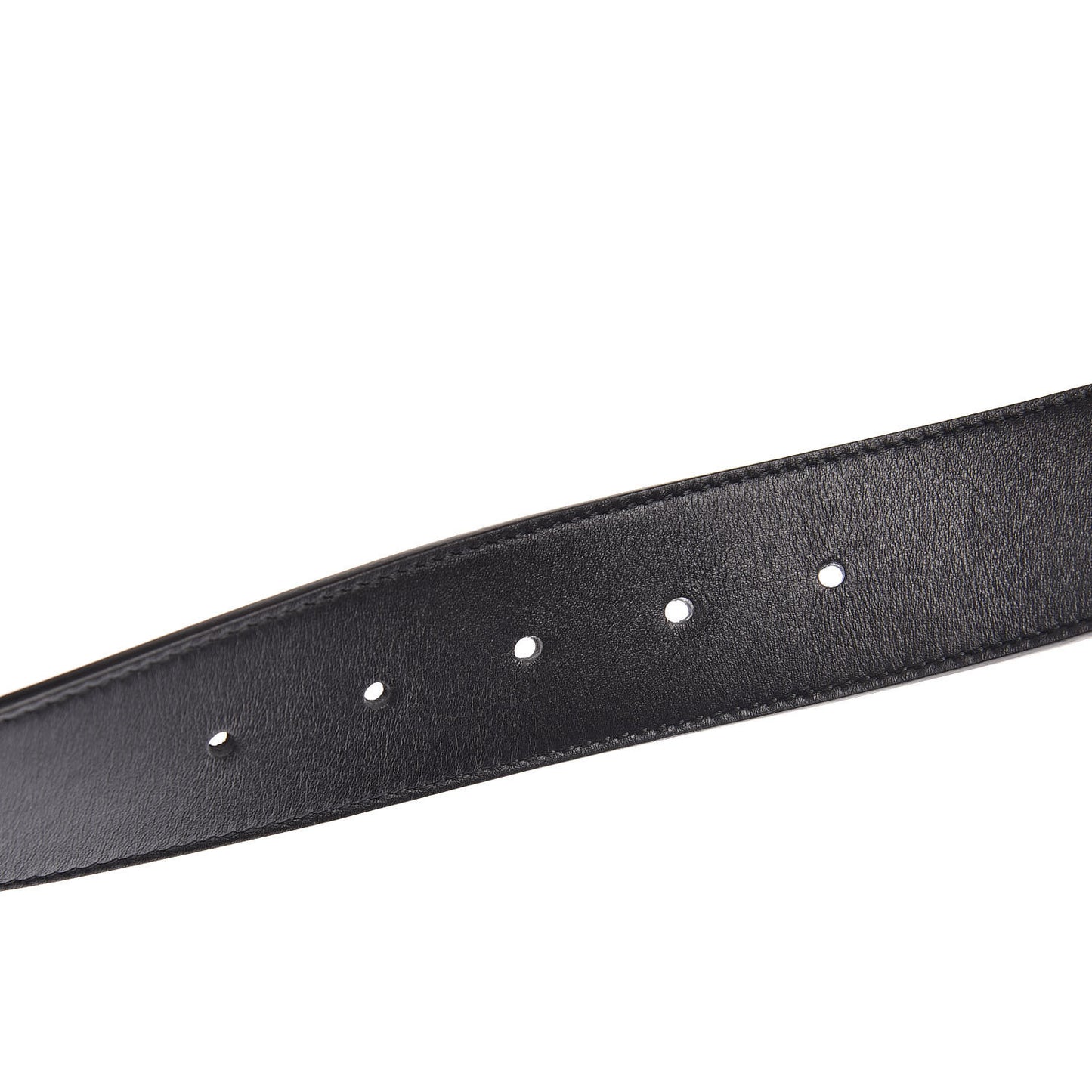 Moon Calfskin Nickel Double G 40mm Belt 105 42 Black