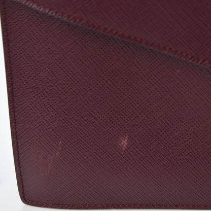 Prada Saffiano Lux Sound Shoulder Bag Granato 7 of 9