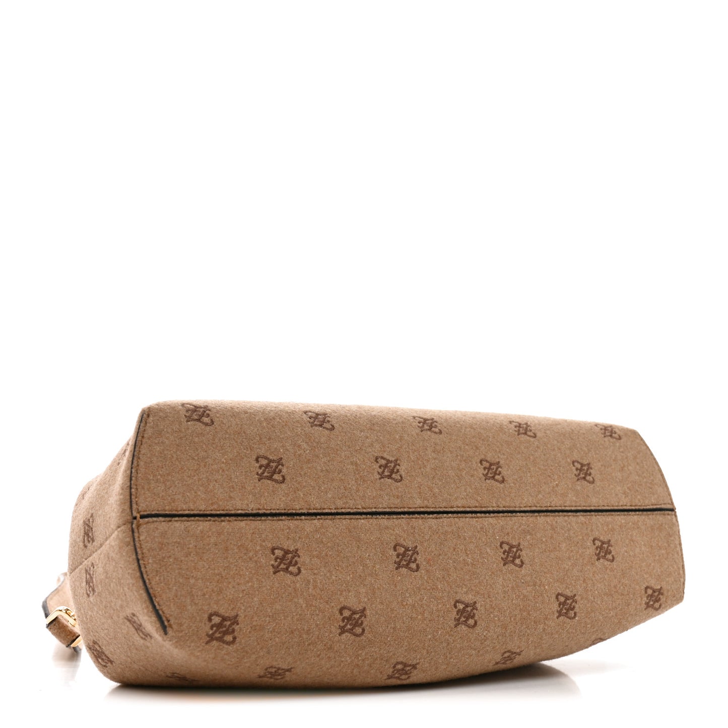 Flannel Karligraphy Embroidered Medium Fendi First Camel