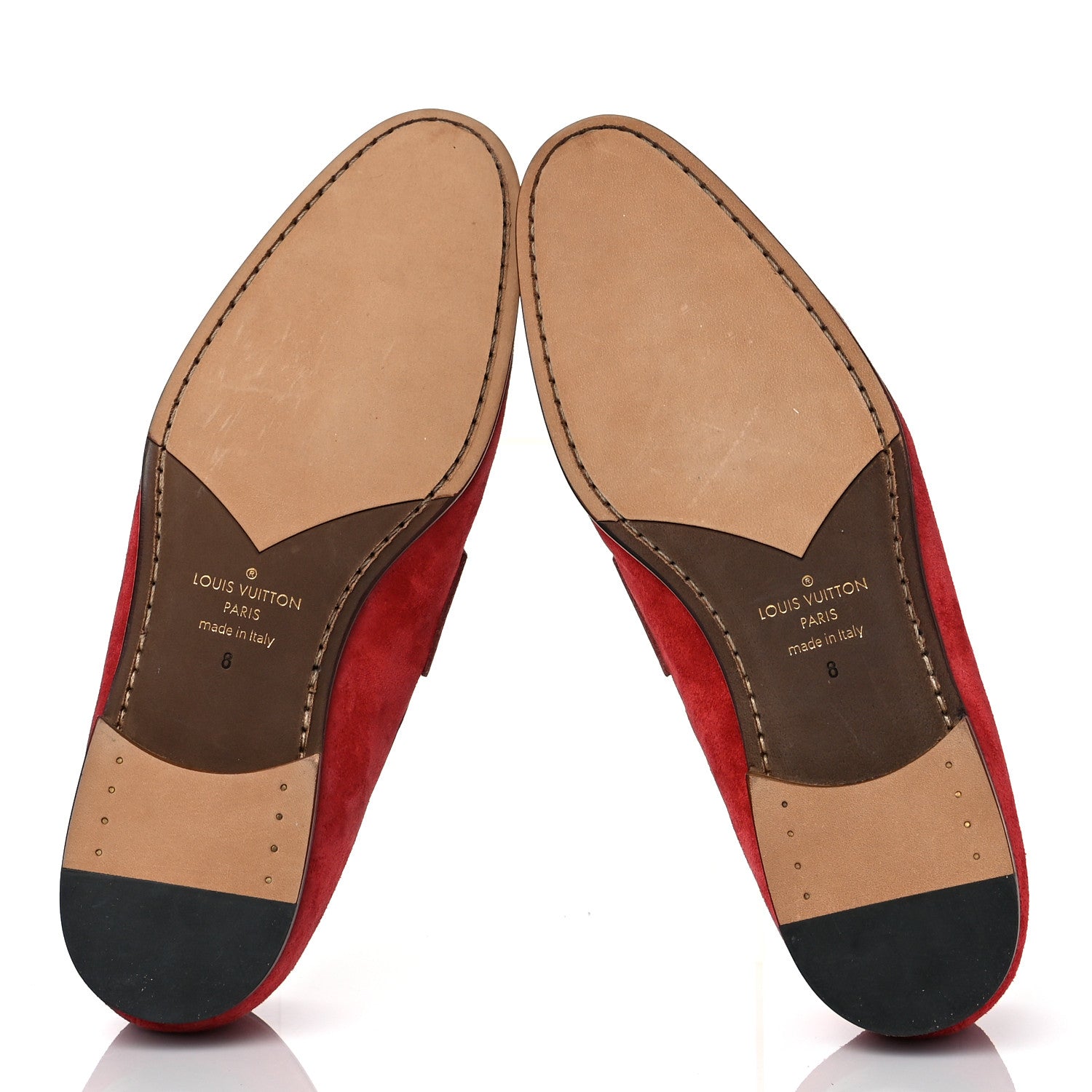 Louis Vuitton Suede Germain Loafer 8 Red 5 of 8