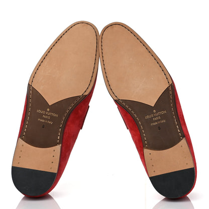 Louis Vuitton Suede Germain Loafer 8 Red 5 of 8
