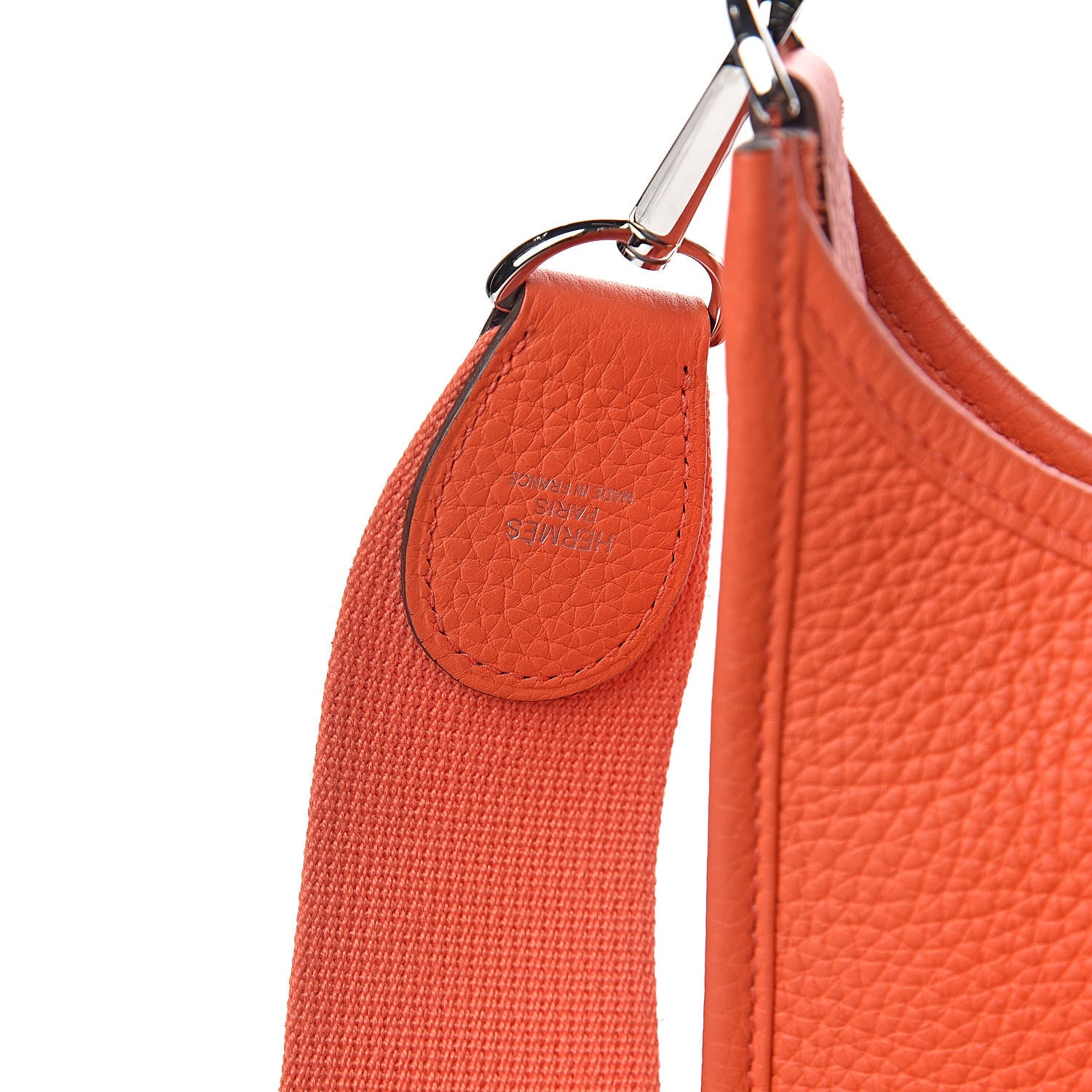 Hermes Taurillon Clemence Evelyne III PM Orange Poppy 10 of 13