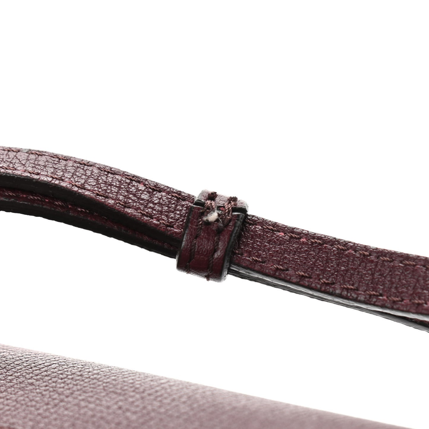 Grainy Calfskin Vintage Check Small Macken Crossbody Bag Crimson