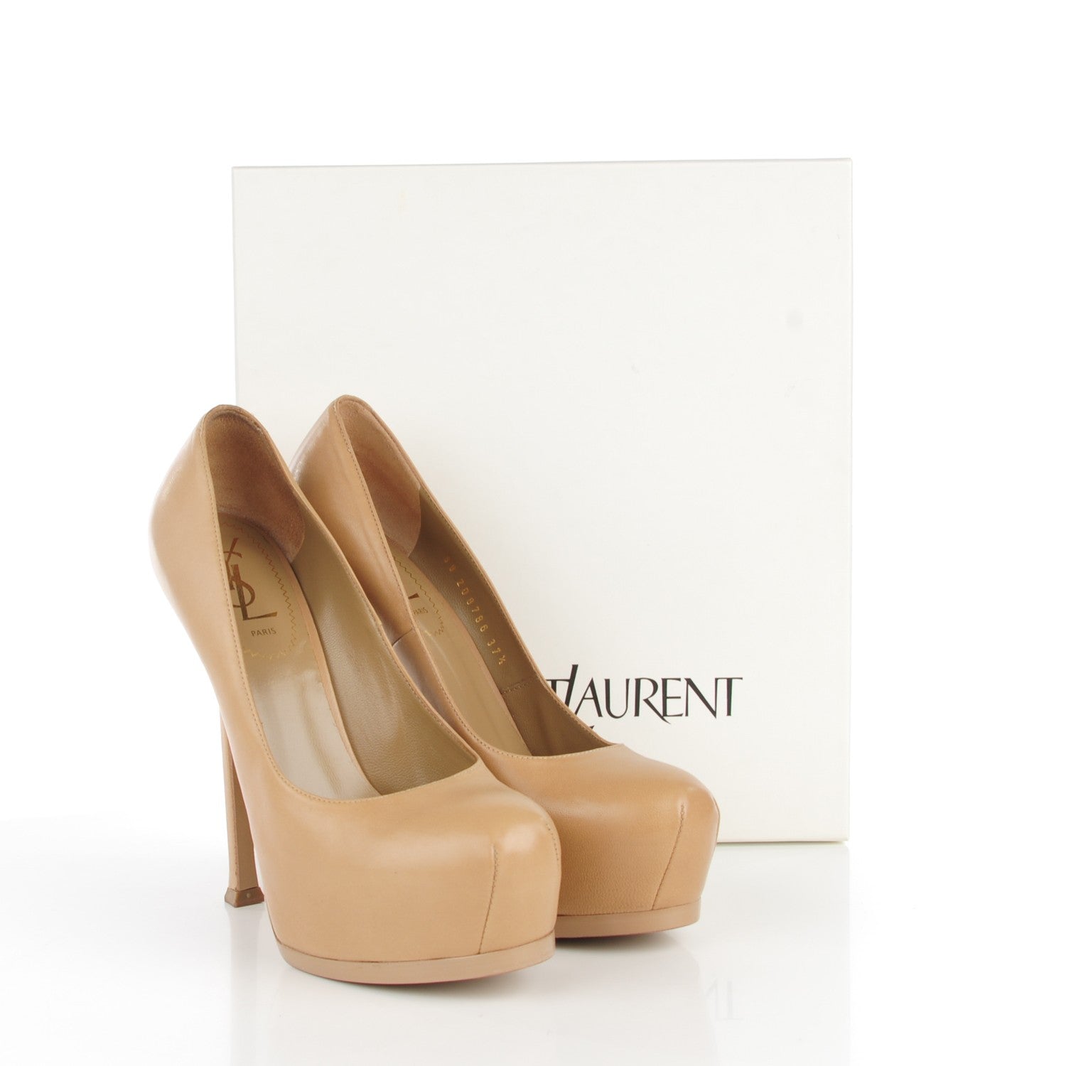Saint Laurent Nappa Tribtoo 105 Pumps 37.5 Nude 8 of 8
