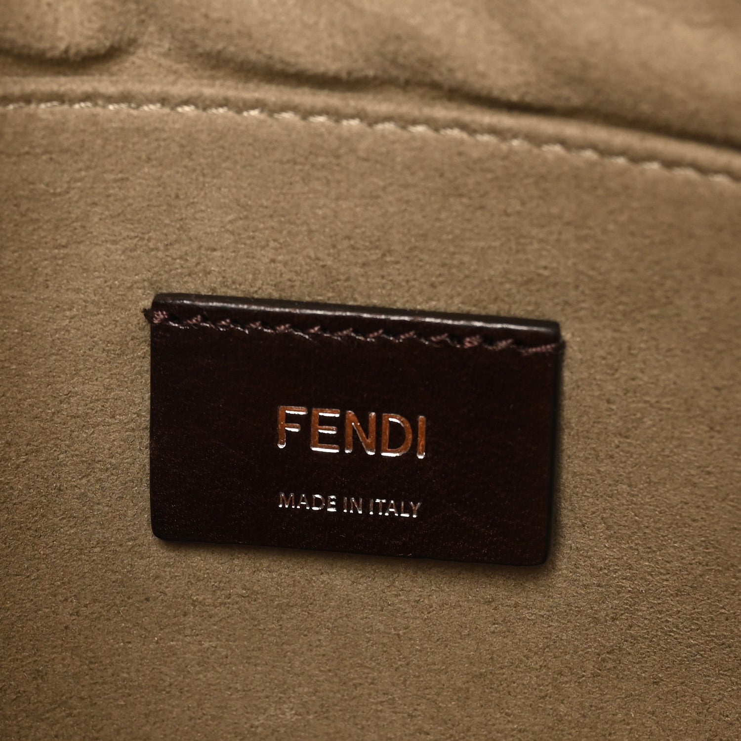 Fendi Vitello Grace Light Logo Clutch Bag Brandy 6 of 8